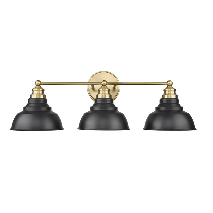 Acclaim Lighting 3Lt 28" Vanity, Matte Black and Brass/Matte Black