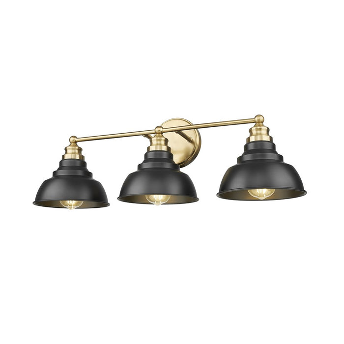 Acclaim Lighting 3Lt 28" Vanity, Matte Black and Brass/Matte Black