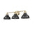 Acclaim Lighting 3Lt 28" Vanity, Matte Black and Brass/Matte Black