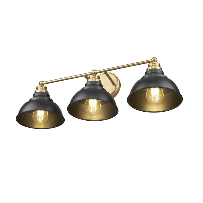 Acclaim Lighting 3Lt 28" Vanity, Matte Black and Brass/Matte Black
