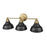 Acclaim Lighting 3Lt 28" Vanity, Matte Black and Brass/Matte Black