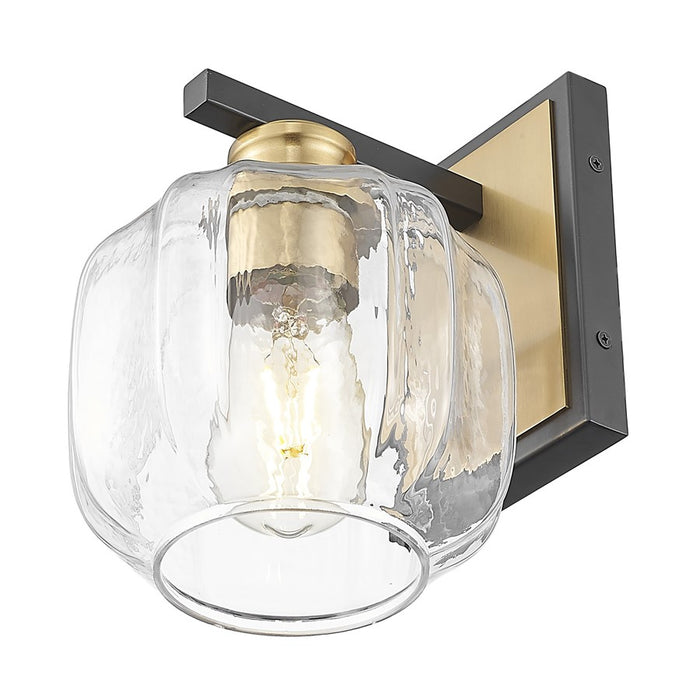 Acclaim Lighting 1 Light 6.5" Sconce, Matte Black and Brass/Clear