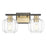 Acclaim Lighting 2 Light 18" Vanity, Matte Black and Brass/Clear