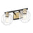 Acclaim Lighting 2 Light 18" Vanity, Matte Black and Brass/Clear