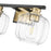Acclaim Lighting 2 Light 18" Vanity, Matte Black and Brass/Clear