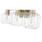 Acclaim Lighting 3 Light 25" Vanity, Matte Black and Brass/Clear