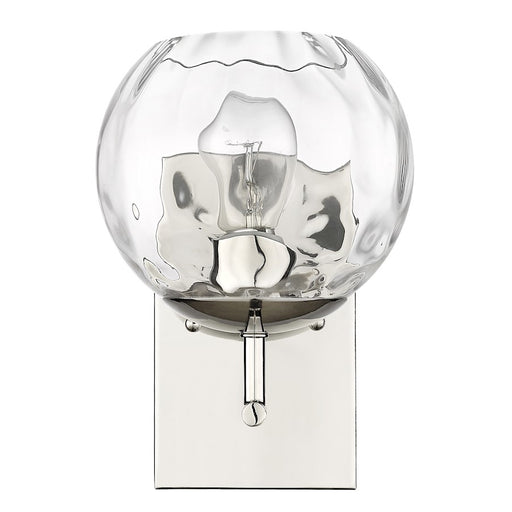 Acclaim Lighting Mackenzie 1 Light Wall Sconce, Nickel/Rippled Water