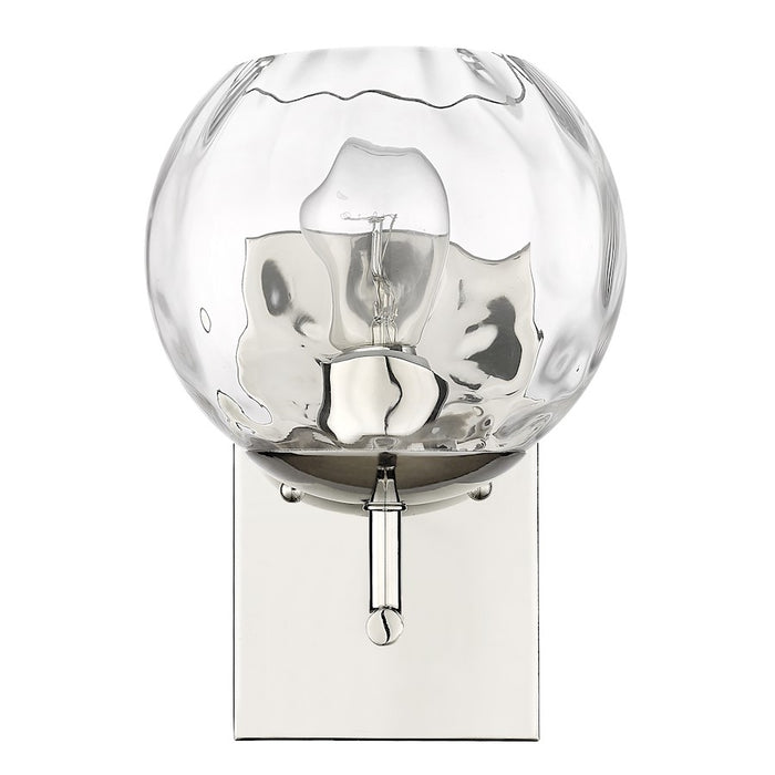 Acclaim Lighting Mackenzie 1 Light Wall Sconce, Nickel/Rippled Water