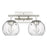 Acclaim Lighting Mackenzie 2 Light Bath Vanity, Nickel/Rippled Water