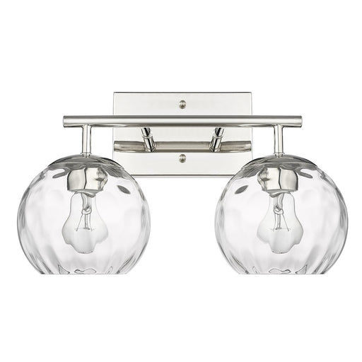 Acclaim Lighting Mackenzie 2 Light Bath Vanity, Nickel/Rippled Water