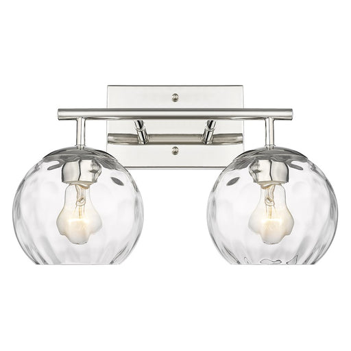 Acclaim Lighting Mackenzie 2 Light Bath Vanity, Nickel/Rippled Water