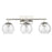 Acclaim Lighting Mackenzie 3 Light Bath Vanity, Nickel/Rippled Water