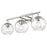 Acclaim Lighting Mackenzie 3 Light Bath Vanity, Nickel/Rippled Water