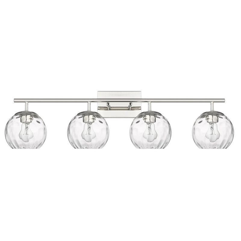 Acclaim Lighting Mackenzie 4 Light Bath Vanity, Nickel/Rippled
