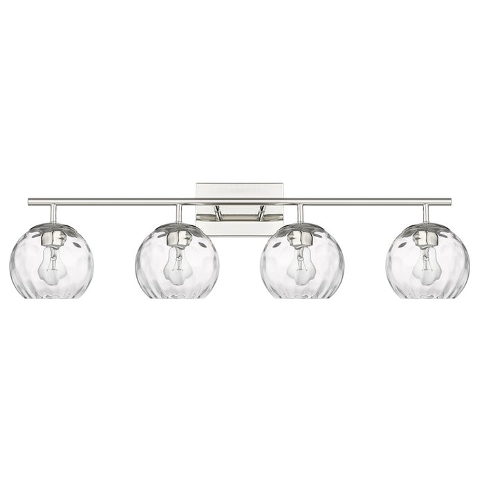 Acclaim Lighting Mackenzie 4 Light Bath Vanity, Nickel/Rippled