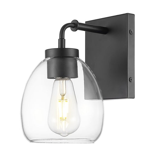 Acclaim Lighting 1 Light 6" Sconce, Matte Black/Clear