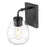 Acclaim Lighting 1 Light 6" Sconce, Matte Black/Clear