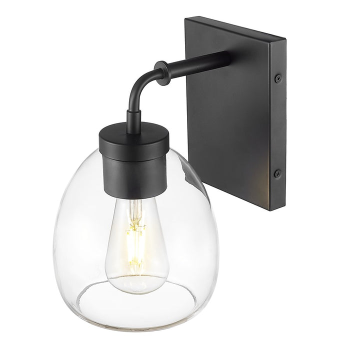 Acclaim Lighting 1 Light 6" Sconce, Matte Black/Clear
