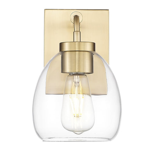 Acclaim Lighting 1 Light 6" Sconce, Brass/Clear
