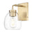 Acclaim Lighting 1 Light 6" Sconce, Brass/Clear