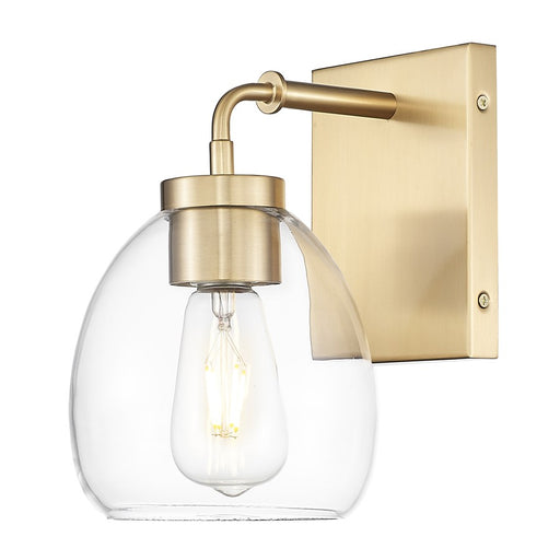 Acclaim Lighting 1 Light 6" Sconce, Brass/Clear