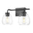 Acclaim Lighting 2 Light 16" Vanity, Matte Black/Clear