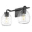 Acclaim Lighting 2 Light 16" Vanity, Matte Black/Clear