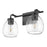 Acclaim Lighting 2 Light 16" Vanity, Matte Black/Clear