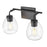 Acclaim Lighting 2 Light 16" Vanity, Matte Black/Clear