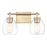 Acclaim Lighting 2 Light 16" Vanity, Brass/Clear