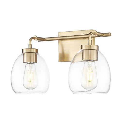Acclaim Lighting 2 Light 16" Vanity, Brass/Clear
