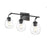 Acclaim Lighting 3 Light 24" Vanity, Matte Black/Clear