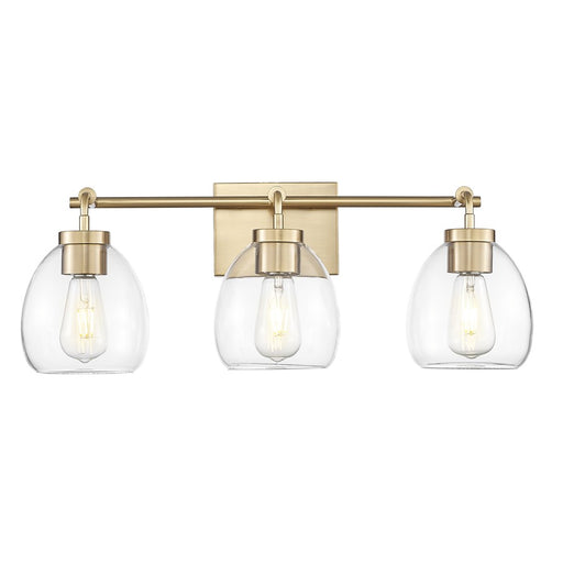 Acclaim Lighting 3 Light 24" Vanity, Brass/Clear