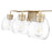Acclaim Lighting 3 Light 24" Vanity, Brass/Clear