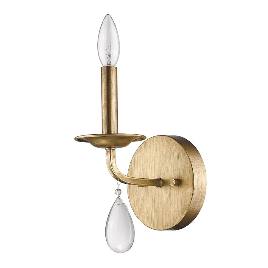 Acclaim Lighting Krista 1 Light Sconce, Antique Gold