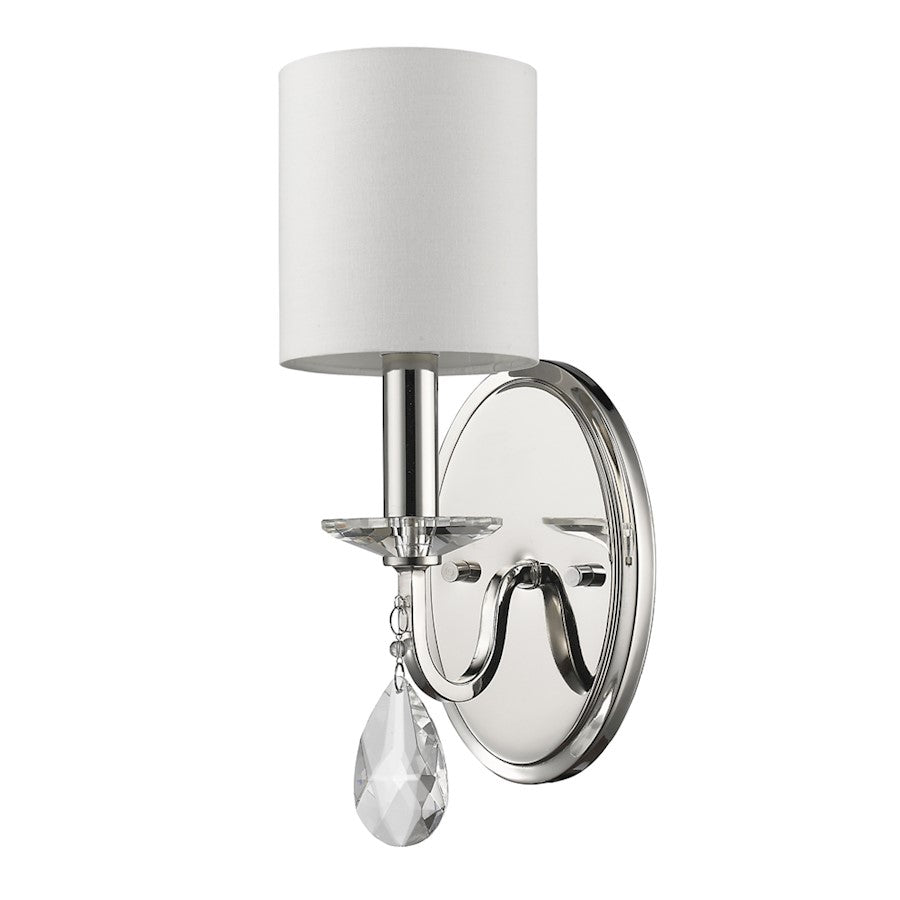 Acclaim Lighting Lily 1 Light Sconce, Polished Nickel