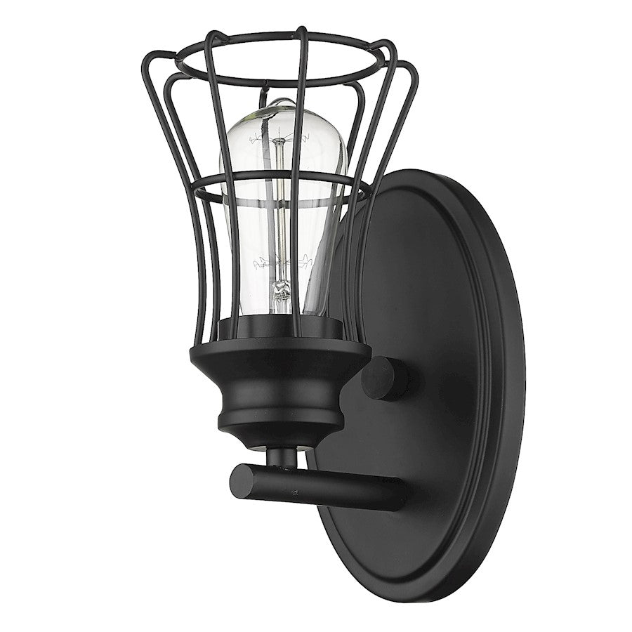 Acclaim Lighting Piers 1 Light Sconce, Matte Black