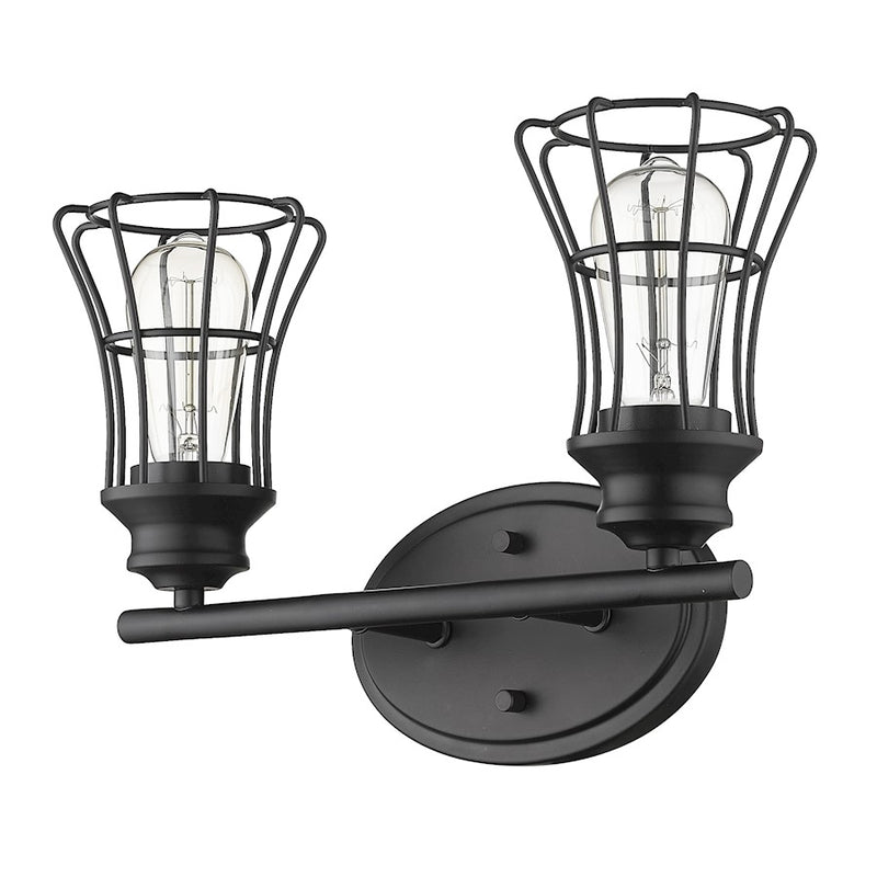 Acclaim Lighting Piers 2-Light Vanity, Matte Black