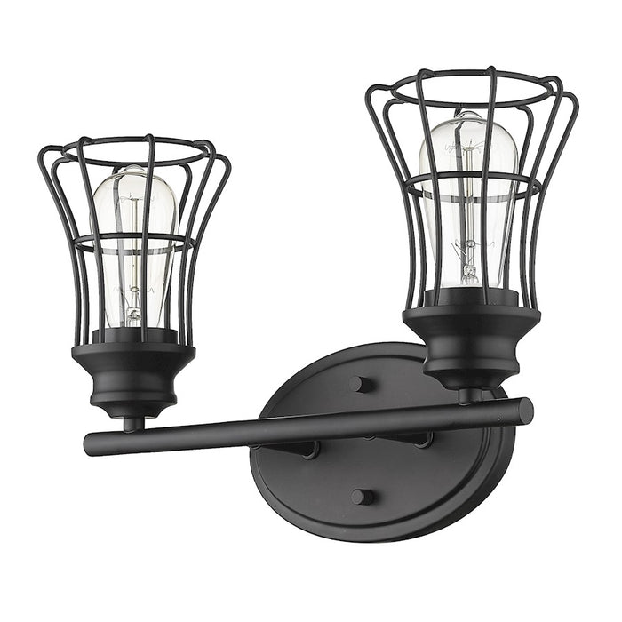 Acclaim Lighting Piers 2-Light Vanity, Matte Black