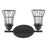 Acclaim Lighting Piers 2-Light Vanity, Matte Black