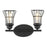 Acclaim Lighting Piers 2-Light Vanity, Matte Black