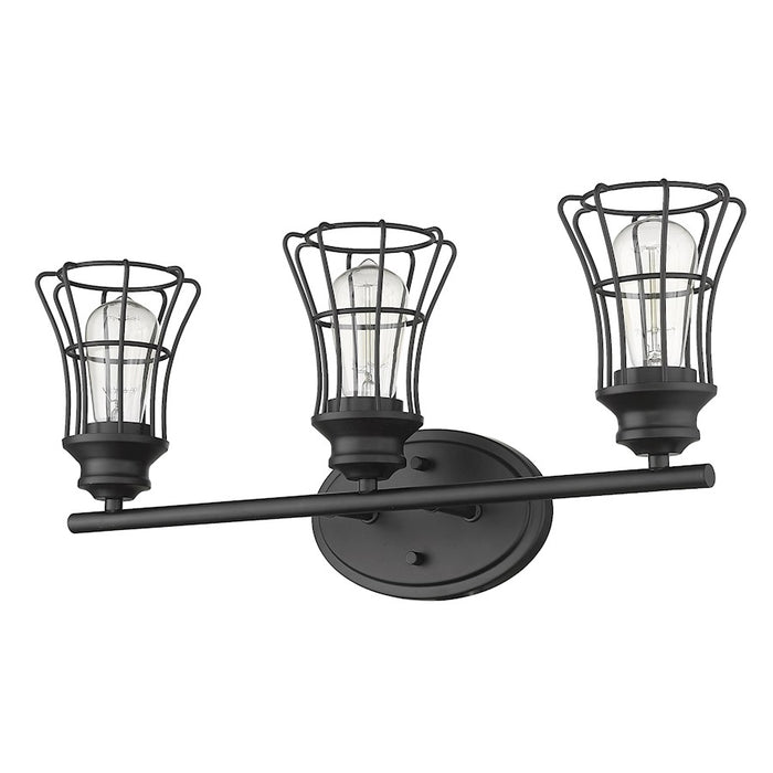 Acclaim Lighting Piers 3-Light Vanity, Matte Black