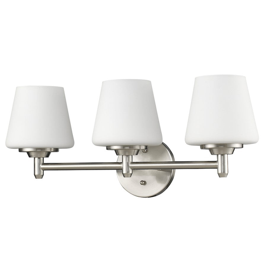 Acclaim Lighting Paige 3-Light Vanity Light, Satin Nickel
