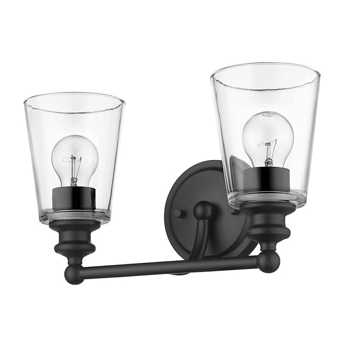 Acclaim Lighting Ceil 2 Light Vanity, Matte Black