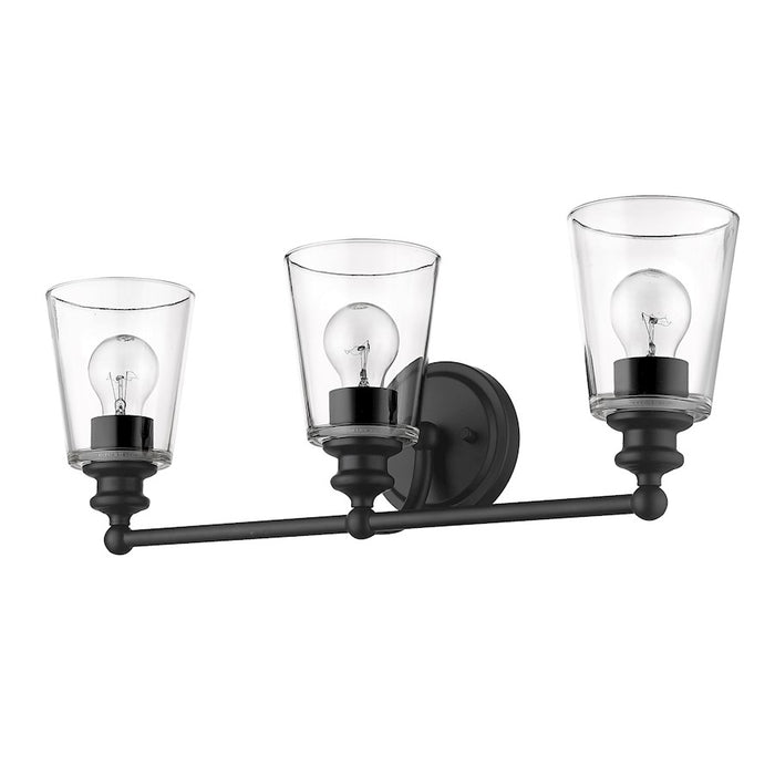 Acclaim Lighting Ceil 3 Light Vanity, Matte Black