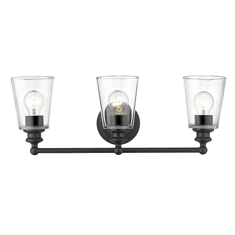 Acclaim Lighting Ceil 3 Light Vanity, Matte Black