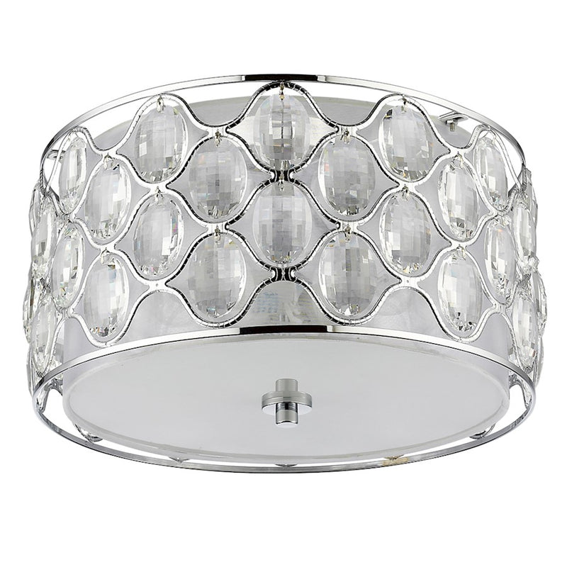 Acclaim Lighting Isabella 3 Light Flush Mount, Polished Nickel