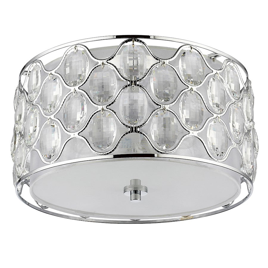 Acclaim Lighting Isabella 3 Light Flush Mount, Polished Nickel