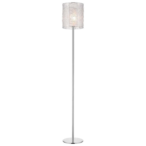 Acclaim Distratto Floor Lamp, Chrome/Enmeshed Aluminum Wire
