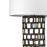 Acclaim Vallin Floor Lamp, Black Gold/White Fabric Drum